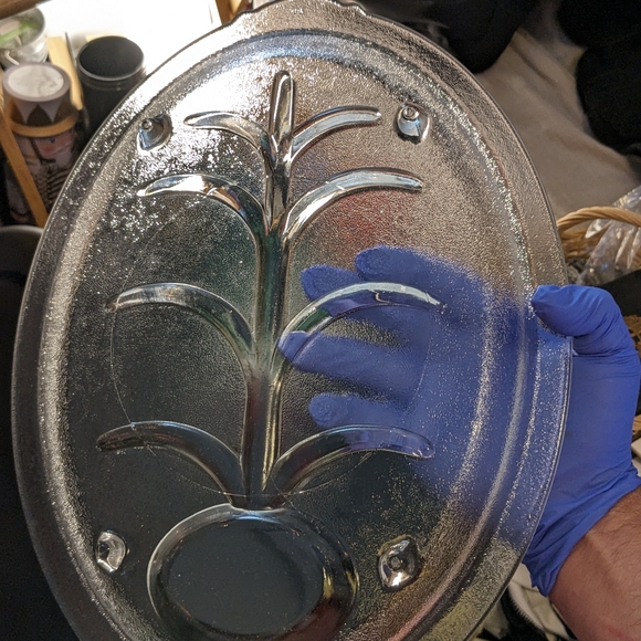 Vintage Inland Glass MCM Serving Platter. - Picture 4 of 5